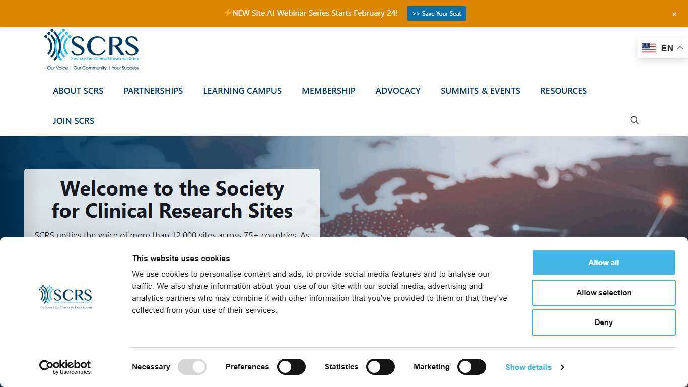 The Society for Clinical Research Sites (SCRS)